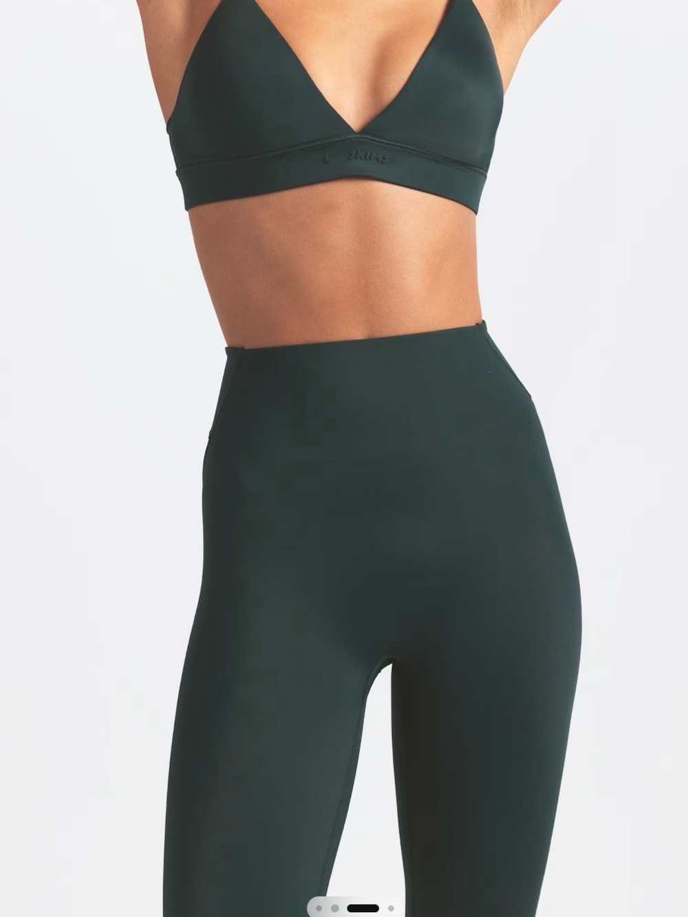Nike x SKIMS Shine High-Waisted Bonded 26" Leggings Dark Teal Large - Picture 10 of 10